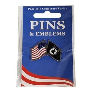 USA & Wounded Warrior Flag Lapel Pinback Patriotic Collectors Series Hat Pin